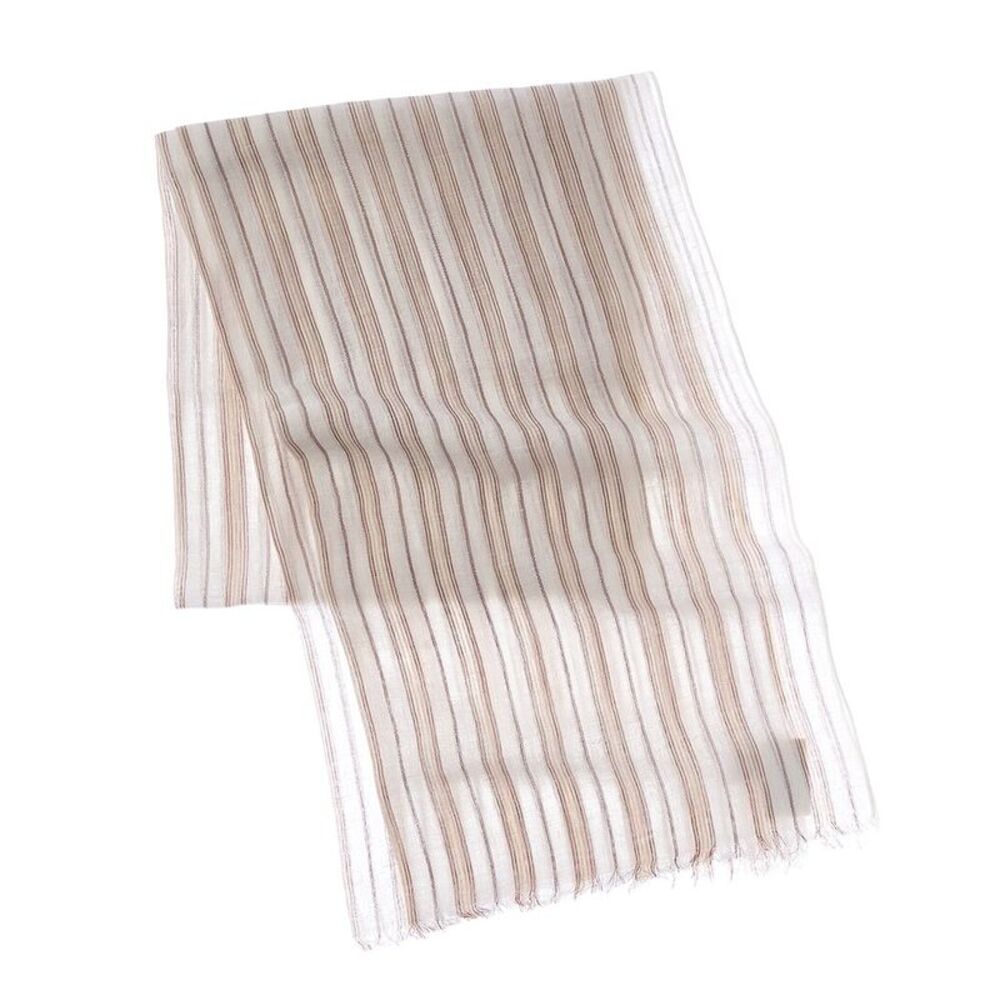 Brunello Cucinelli Linen-Blend Scarf, White
